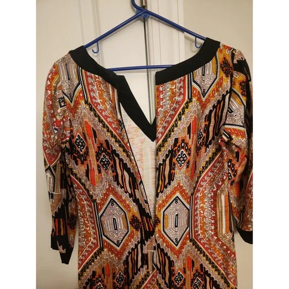 Trina Turk Silk Blend Sheath Tunic Dress w/ 3/4 Sleeves Size 4 NWT - Picture 9 of 10